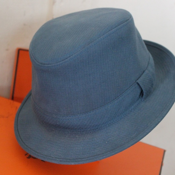 Hermes Mediterranean Blue Fedora, Size 58 main image 4